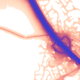 Daytime road noise heatmap for MK14 5GQ