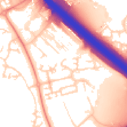 Daytime road noise heatmap for MK14 5HS
