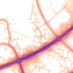 Daytime road noise heatmap for MK14 5JL