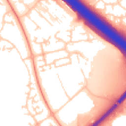 Daytime road noise heatmap for MK14 5JN