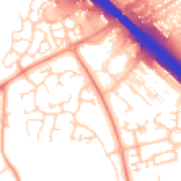 Daytime road noise heatmap for MK14 5JR