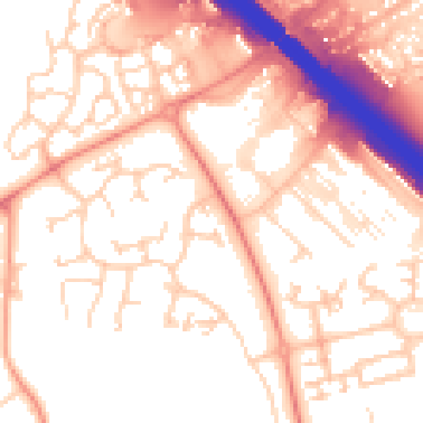 Daytime road noise heatmap for MK14 5JR