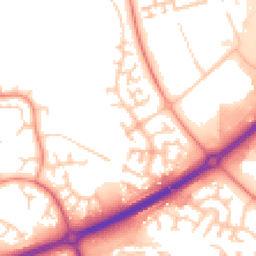 Daytime road noise heatmap for MK14 5JU