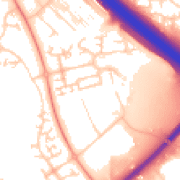 Daytime road noise heatmap for MK14 5JW