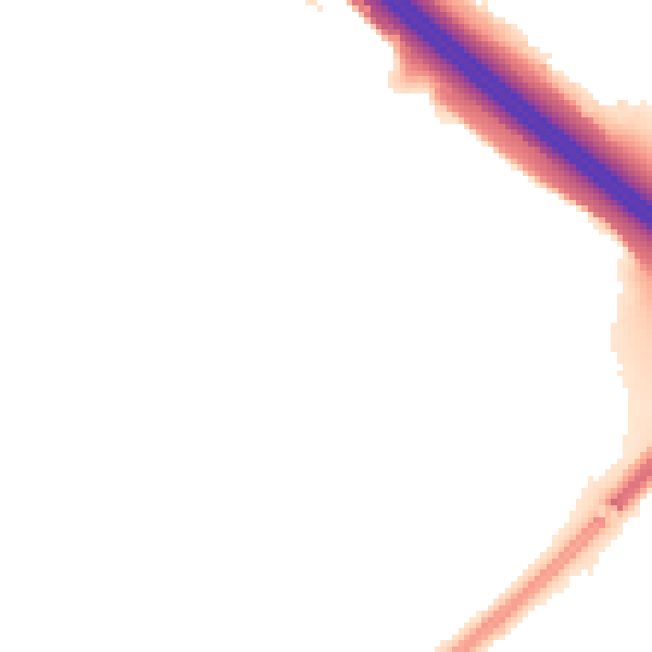Night-time road noise heatmap for MK14 5JW