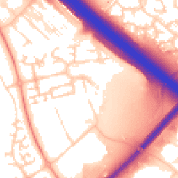 Daytime road noise heatmap for MK14 5LB