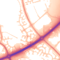 Daytime road noise heatmap for MK14 5PL