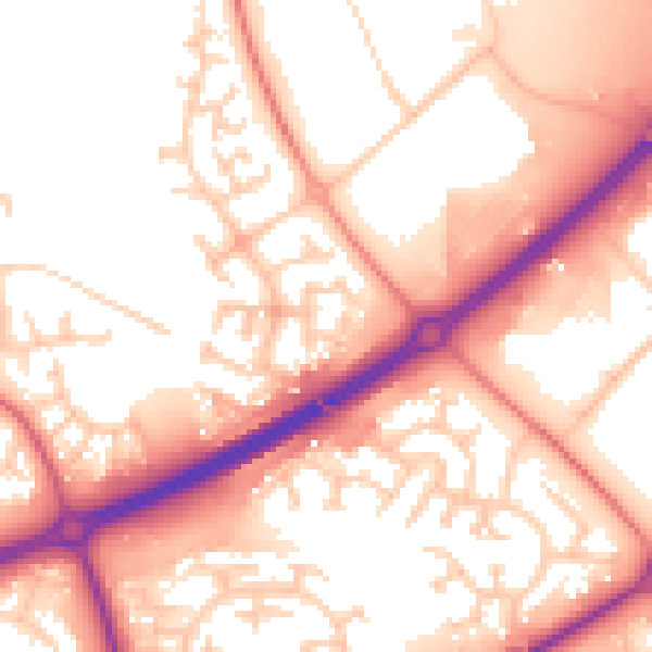Daytime road noise heatmap for MK14 5PS