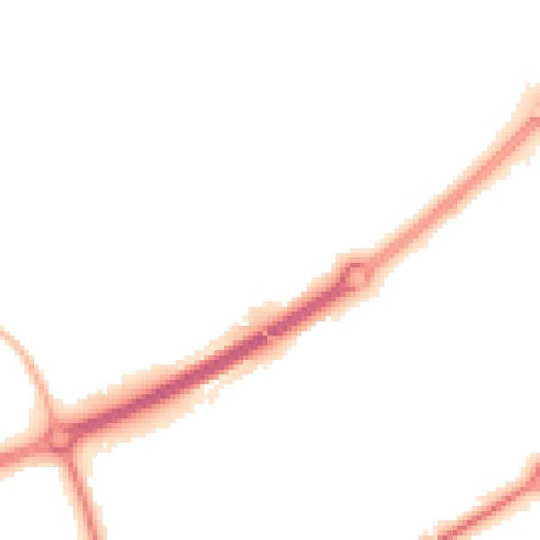 Night-time road noise heatmap for MK14 5PS