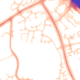 Daytime road noise heatmap for MK14 5QL