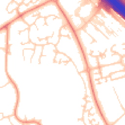 Daytime road noise heatmap for MK14 5QS