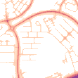 Daytime road noise heatmap for MK14 6AJ