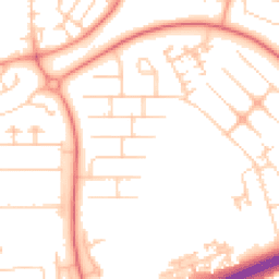 Daytime road noise heatmap for MK14 6AN
