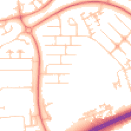 Daytime road noise heatmap for MK14 6AP