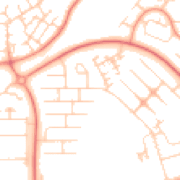 Daytime road noise heatmap for MK14 6AQ