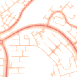 Daytime road noise heatmap for MK14 6AU