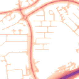Daytime road noise heatmap for MK14 6AW