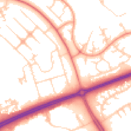 Daytime road noise heatmap for MK14 6DB