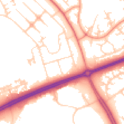 Daytime road noise heatmap for MK14 6DH