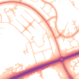 Daytime road noise heatmap for MK14 6DW