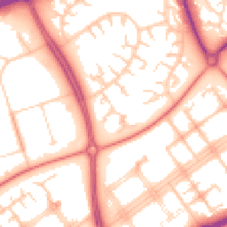 Daytime road noise heatmap for MK14 6ER