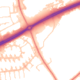 Daytime road noise heatmap for MK14 6ET