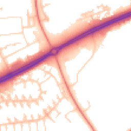 Daytime road noise heatmap for MK14 6EW