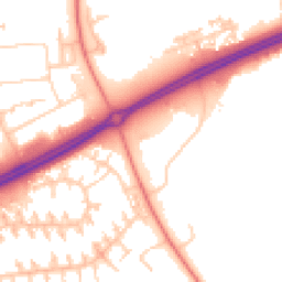Daytime road noise heatmap for MK14 6EX