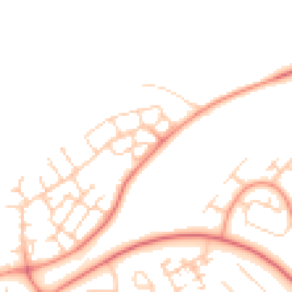 Daytime road noise heatmap for MK14 6GX