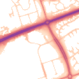 Daytime road noise heatmap for MK14 6GZ