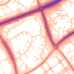 Daytime road noise heatmap for MK14 6HA