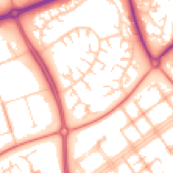 Daytime road noise heatmap for MK14 6HP