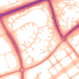 Daytime road noise heatmap for MK14 6HS