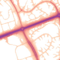 Daytime road noise heatmap for MK14 6JA