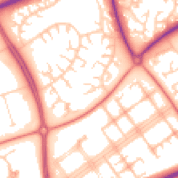 Daytime road noise heatmap for MK14 6JH