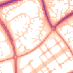 Daytime road noise heatmap for MK14 6JJ