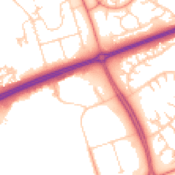 Daytime road noise heatmap for MK14 6NG