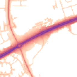Daytime road noise heatmap for MK14 6NL