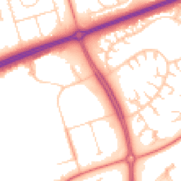 Daytime road noise heatmap for MK14 6QD