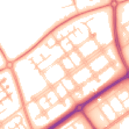 Daytime road noise heatmap for MK14 7AB