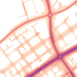 Daytime road noise heatmap for MK14 7AR