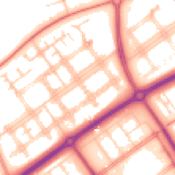 Daytime road noise heatmap for MK14 7AT