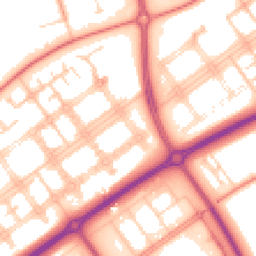 Daytime road noise heatmap for MK14 7AX