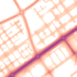 Daytime road noise heatmap for MK14 7DB