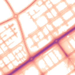 Daytime road noise heatmap for MK14 7DD