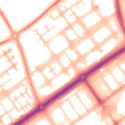 Daytime road noise heatmap for MK14 7DE