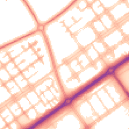 Daytime road noise heatmap for MK14 7ES