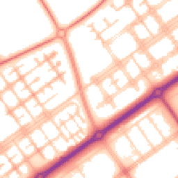 Daytime road noise heatmap for MK14 7ET