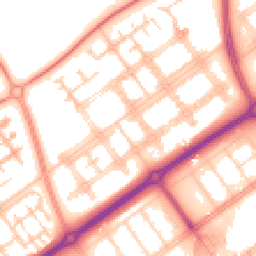 Daytime road noise heatmap for MK14 7EU