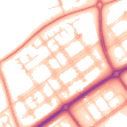 Daytime road noise heatmap for MK14 7EX